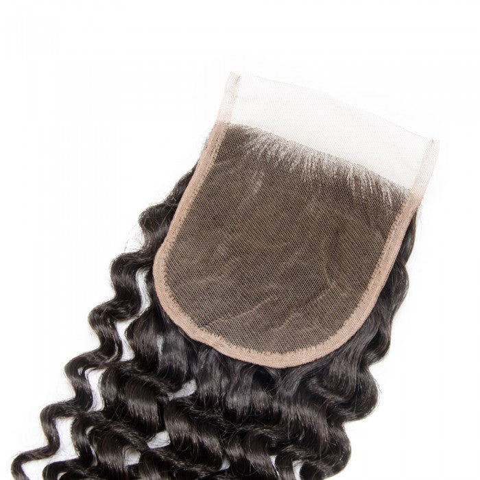 Deep Curly Brazilian Virgin Hair HD Lace Closure