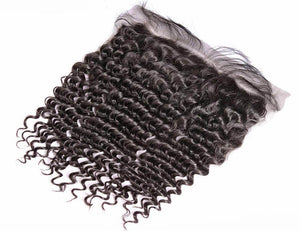 Deep Curly Combodian Virgin Hair HD Lace Frontal