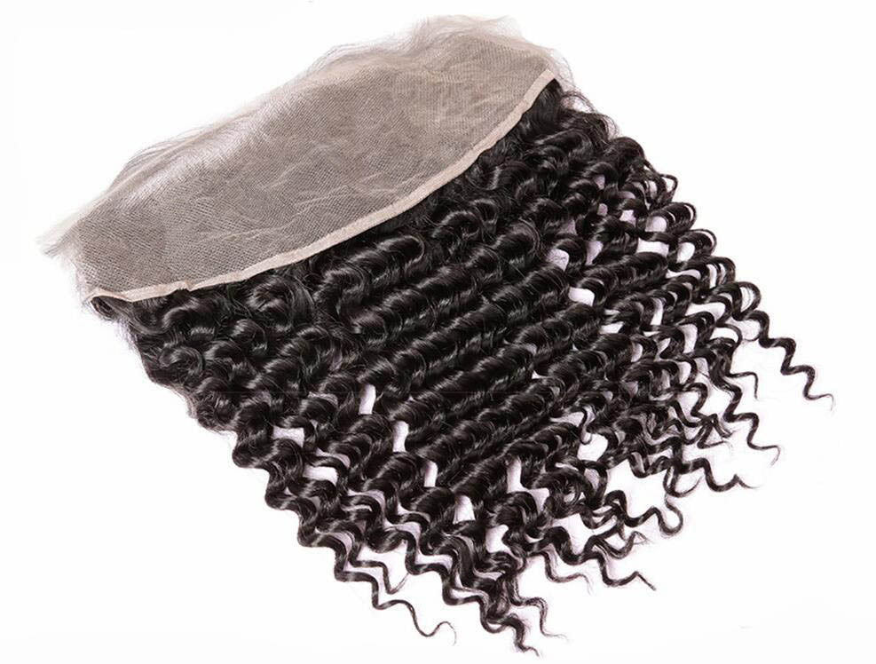 Deep Curly Combodian Virgin Hair HD Lace Frontal