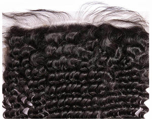 Deep Curly Combodian Virgin Hair HD Lace Frontal